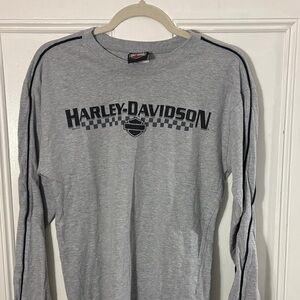 Harley-Davidson Men's Gray Long Sleeve Tee